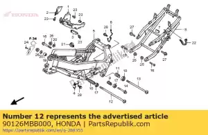 honda 90126MBB000 boulon, spécial, 12x354 - La partie au fond