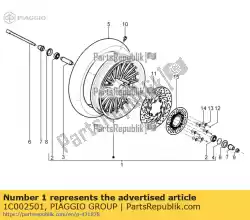 Here you can order the vorderrad from Piaggio Group, with part number 1C002501: