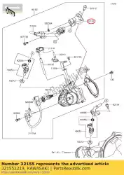 pijp, brandstof kx450hgf van Kawasaki, met onderdeel nummer 321552219, bestel je hier online: