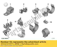 34322333077, BMW, fascetta stringitubo, doppia bmw  750 850 900 1200 1250 1996 1997 1998 1999 2000 2001 2002 2003 2004 2010 2011 2012 2013 2014 2015 2016 2017 2018 2019 2020 2021, Nuovo