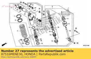 Honda 87516MENE30 étiquette, rr. amortisseur - La partie au fond