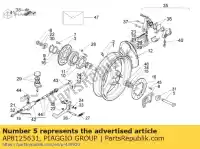 AP8125631, Piaggio Group, pin achterwiel Aprilia RS 125 123 Rotax Extrema/Replica, Gebruikt