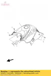 yamaha 5UHF171A1000 deksel, boven - Onderkant