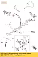 58302010000, KTM, manetka gazu kpl. domino '93 ktm  adventure competition duke e egs enduro exc lc lc2 lc4 lse rxc six sting sup super sx sxc txc 125 350 400 620 640 660 1994 1995 1996 1997 1998 1999 2000 2001 2020, Nowy