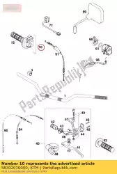 Here you can order the throttle grip cpl. Domino '93 from KTM, with part number 58302010000: