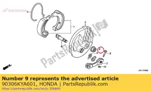 honda 90306KYA601 porca, flange, 12 mm (pt) - Lado inferior