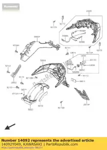 Kawasaki 14092Y049 dekking, licentie - Onderkant