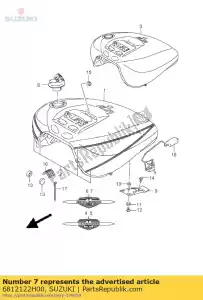 Suzuki 6812122H00 emblem,fuel tan - Bottom side
