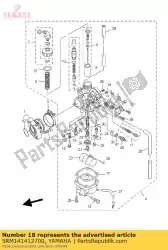 Aqui você pode pedir o bico, principal em Yamaha , com o número da peça 5RM141412700: