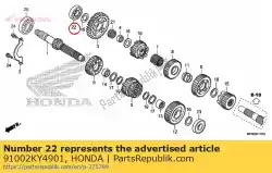 Aquí puede pedir brg, bola, radial 6 de Honda , con el número de pieza 91002KY4901: