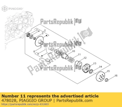 Aprilia 478028, Variator veer, OEM: Aprilia 478028