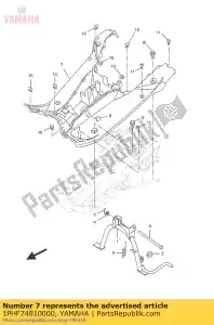 yamaha 1PHF74810000 tablero, reposapiés - Lado inferior