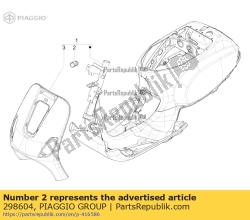 Aprilia 298604, Ondersteuning vergrendelen, OEM: Aprilia 298604