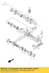 Here you can order the gear,4th drive, from Suzuki, with part number 2424135G00: