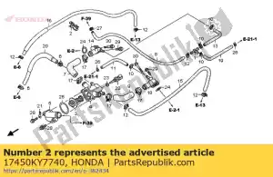 honda 17450KY7740 clip, tube - La partie au fond