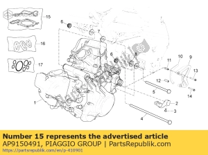 aprilia AP9150491 set di guarnizioni - Il fondo