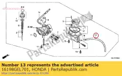 Aqui você pode pedir o tubo em Honda , com o número da peça 16198GEL701: