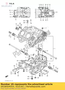 Suzuki 0928004004 o-ring - Linkerkant