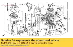 Aquí puede pedir tubo comp., ventilación de aire de Honda , con el número de pieza 16198MEB671: