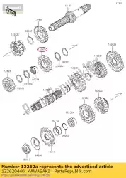 Qui puoi ordinare marcia, ingresso 4 °, 20 t klx450a8f da Kawasaki , con numero parte 132620440: