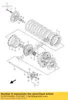 2145105A00, Suzuki, plato suzuki gsf gsx gsx r vs 600 650 750 1400 1985 1986 1987 1988 1989 1990 1991 1992 1993 1994 1995 1996 1997 1998 1999 2000 2001 2002 2003 2004 2005 2006, Nuevo