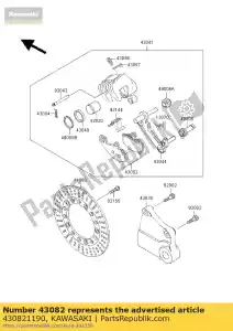 Kawasaki 430821190 pad-assy-rem - Onderkant