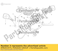 AP8201975, Aprilia, rh specchietto retrovisore, Nuovo