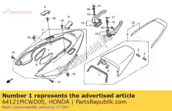 Aquí puede pedir goma, protector de Honda , con el número de pieza 64121MCWD00: