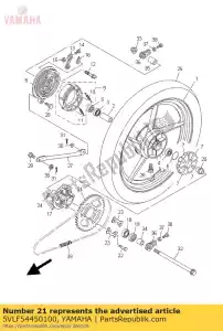 yamaha 5VLF54450100 pignon, entraîné (45t) - La partie au fond