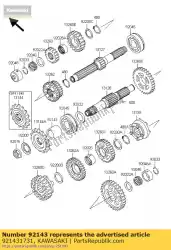 Qui puoi ordinare colletto, 28x40x33,5 zx1100-e1 da Kawasaki , con numero parte 921431731: