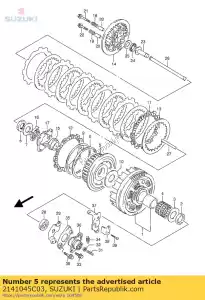 Suzuki 2141045C03 cubo, manga de embreagem - Lado inferior