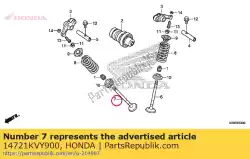 Ici, vous pouvez commander le valve, ex. Auprès de Honda , avec le numéro de pièce 14721KVY900: