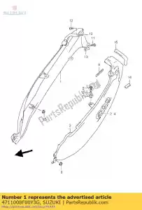 suzuki 4711008F00Y3G capa, moldura, r - Lado inferior