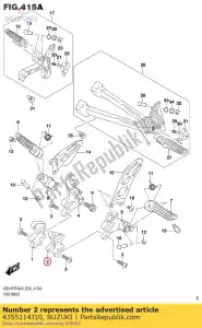 suzuki 4355114J10 wspornik, stopa fr - Dół