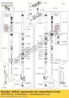 440250010, Kawasaki, pistón de horquilla kx450fff kawasaki  kx 450 2015 2016 2019 2020 2021, Nuevo