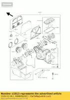 110131141, Kawasaki, element-luchtfilter ex250-f2 kawasaki gpx zz r 250 1988 1989 1992 1994, Nieuw