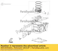 8953440001, Piaggio Group, zuiger compleet 