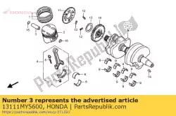Here you can order the pin, piston from Honda, with part number 13111MY5600:
