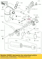 920931200, Kawasaki, afdichting uitlaatdemper kx80-g1 kawasaki  kx 80 85 100 1986 1987 1991 1992 1993 1994 1995 1996 1997 1998 1999 2000 2001 2002 2003 2005 2006 2007 2008 2009 2010 2011 2012 2013 2014 2015 2016 2017 2018 2019 2020, Nieuw