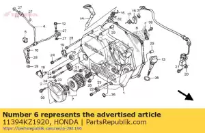 Honda 11394KZ1920 junta, r. tapa del cárter - Lado inferior