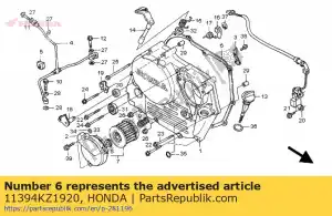 Honda 11394KZ1920 junta, r. tapa del cárter - Lado inferior