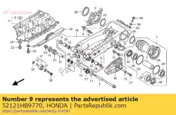 Ici, vous pouvez commander le boulon, lien de couple auprès de Honda , avec le numéro de pièce 52121HB9770: