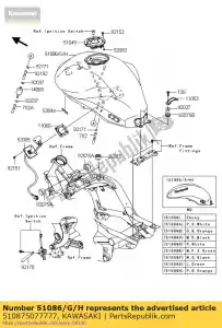 Kawasaki 510875077777 zbiornik-komp-paliwo, l. zielony - Dół