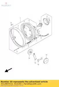 suzuki 3512805510 primavera - Lado inferior