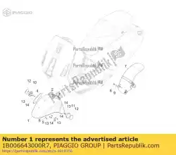 Qui puoi ordinare parafango anteriore da Piaggio Group , con numero parte 1B006643000R7: