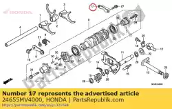 plaat, versnellingsbak drum bea van Honda, met onderdeel nummer 24655MV4000, bestel je hier online: