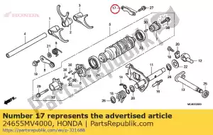 Honda 24655MV4000 plaat, versnellingsbak drum bea - Onderkant