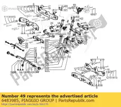 Aquí puede pedir brazo de suspensión derecho de Piaggio Group , con el número de pieza 6483985: