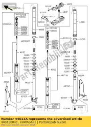 Ici, vous pouvez commander le tube-fourche intérieur, rh kx250t6f auprès de Kawasaki , avec le numéro de pièce 440130041: