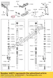 Tutaj możesz zamówić zespó? Amortyzatora, widelec, lewa, silv klx25 od Kawasaki , z numerem części 44071043122S: